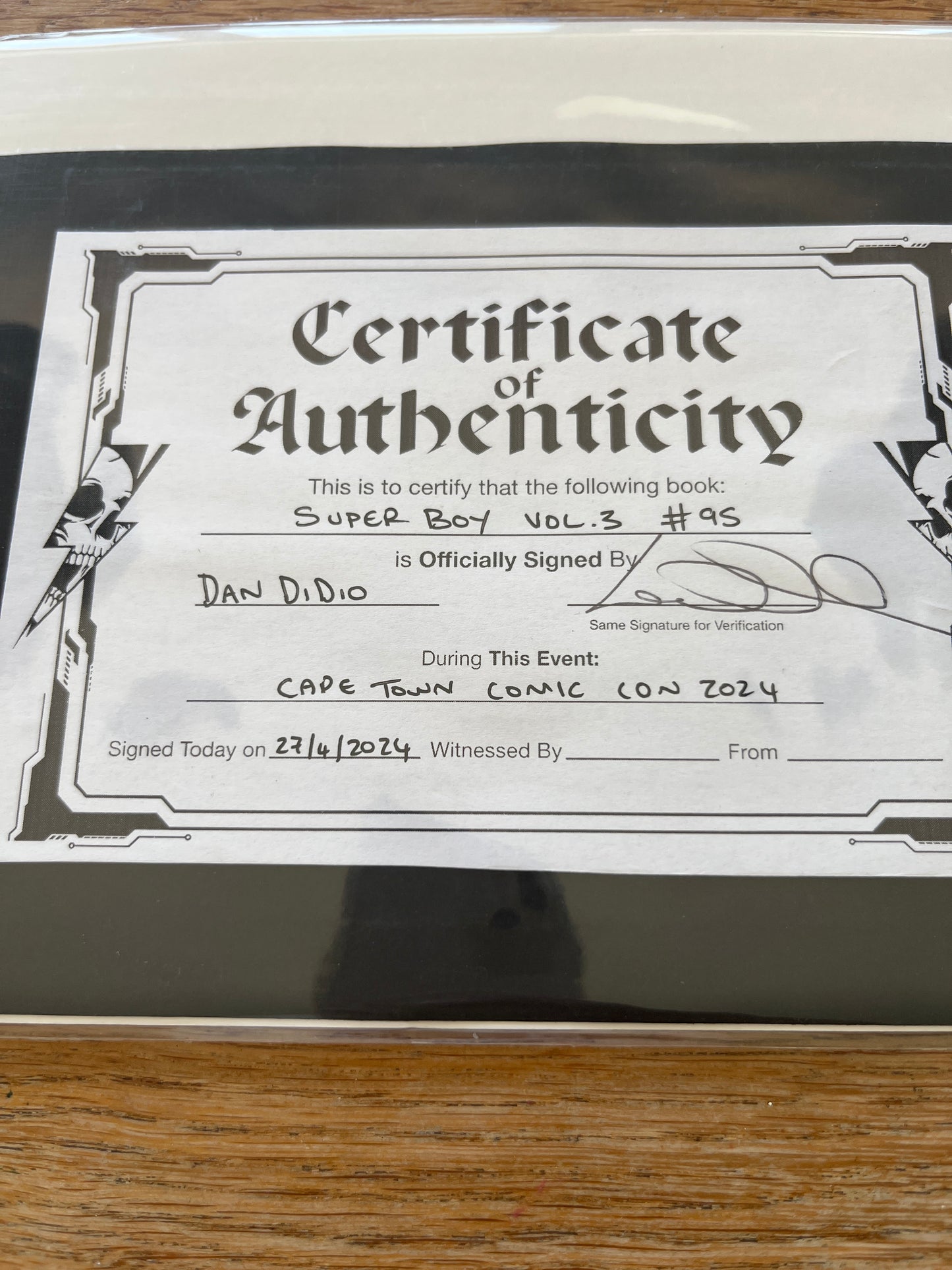 Superboy #95 signed by Dan Didio