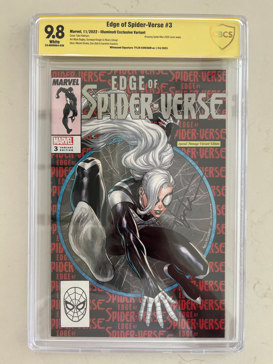 Edge of Spider-Verse #3 CBCS 9.8 signed by Tyler Kirkham