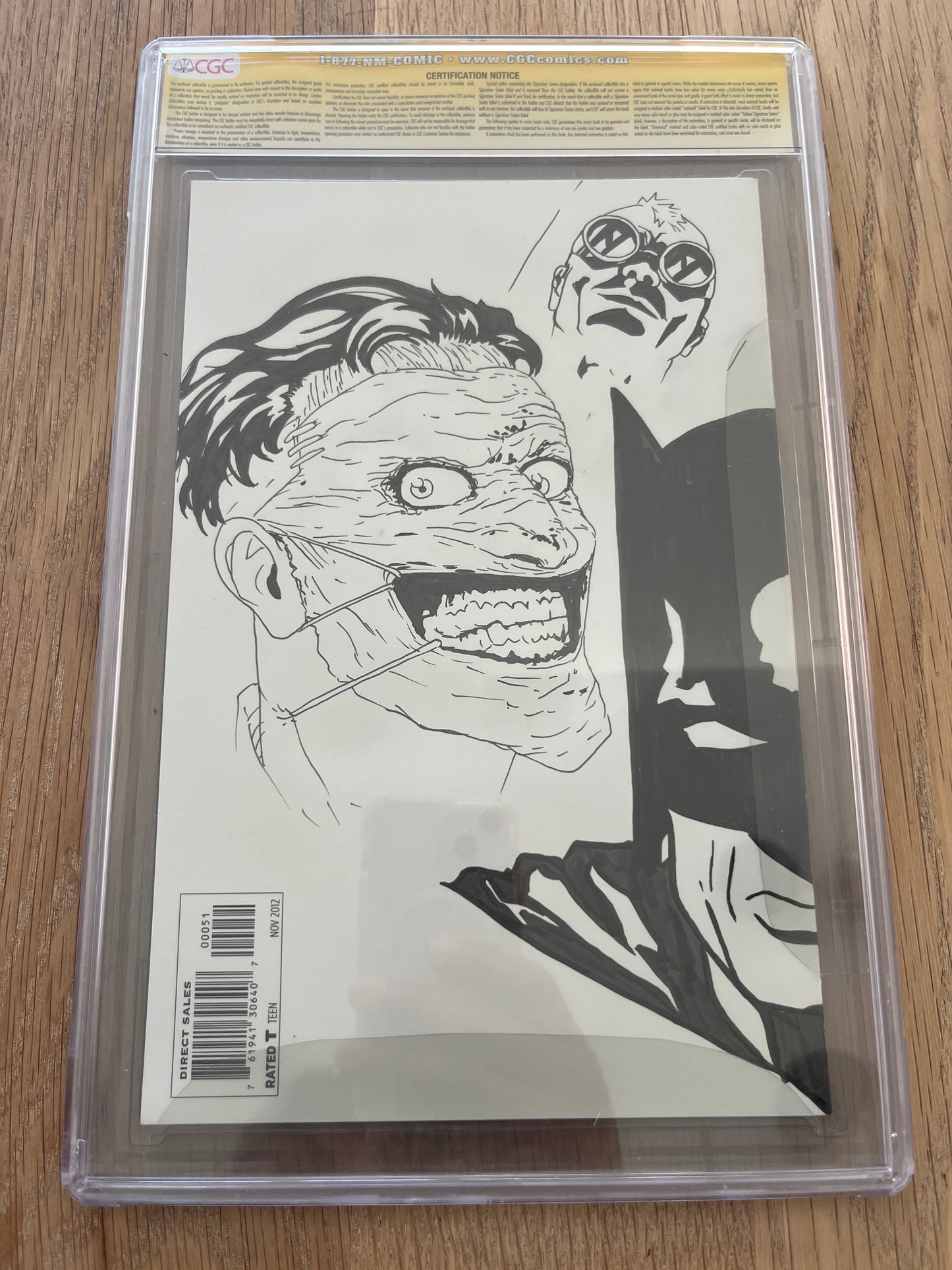 Batman #0 CGC 9.6 (Wrap around sketch and signed by Jason Masters)