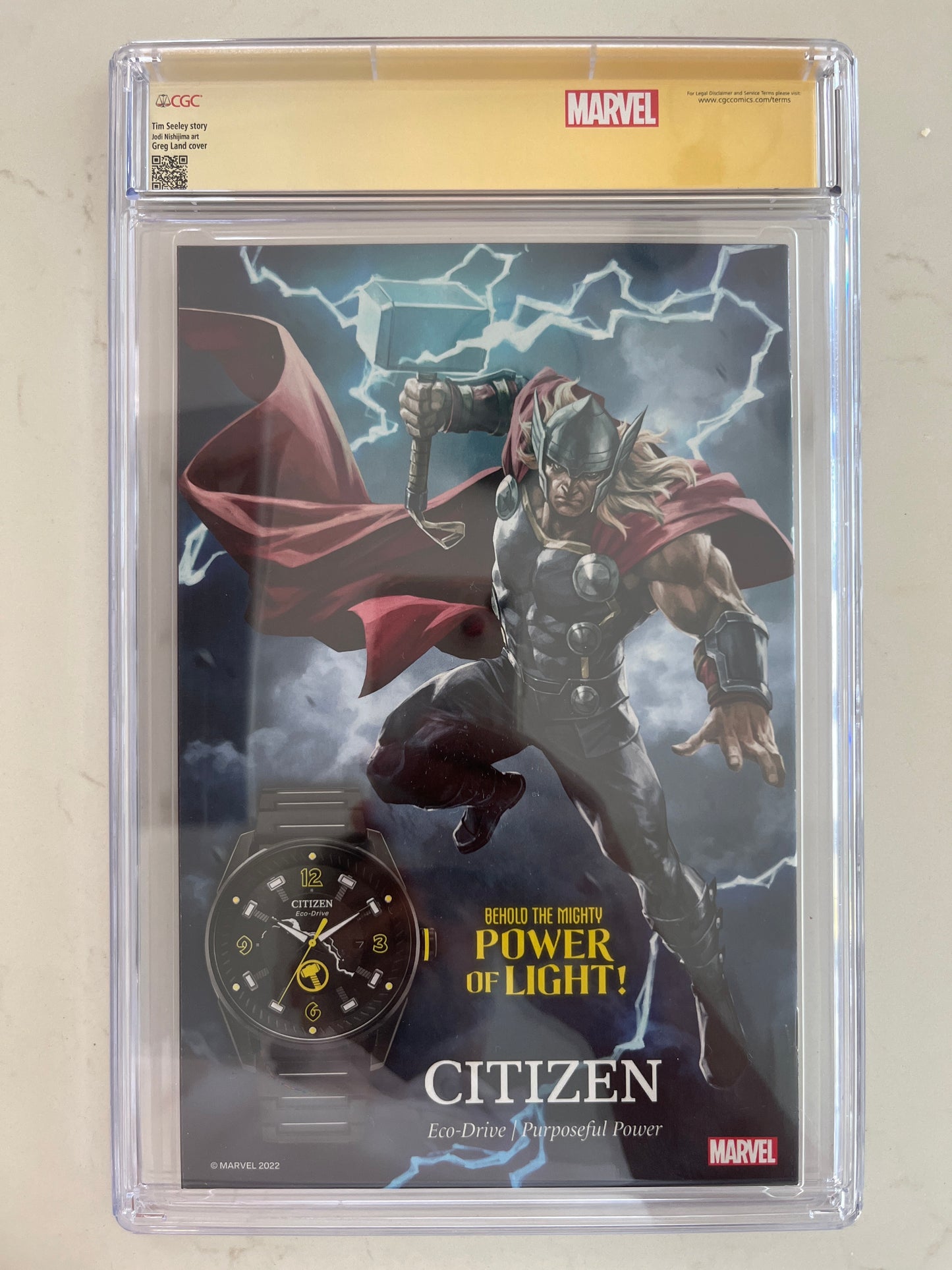 Spider-Gwen: Gwenverse #4 CGC 9.8 signed by Greg Land