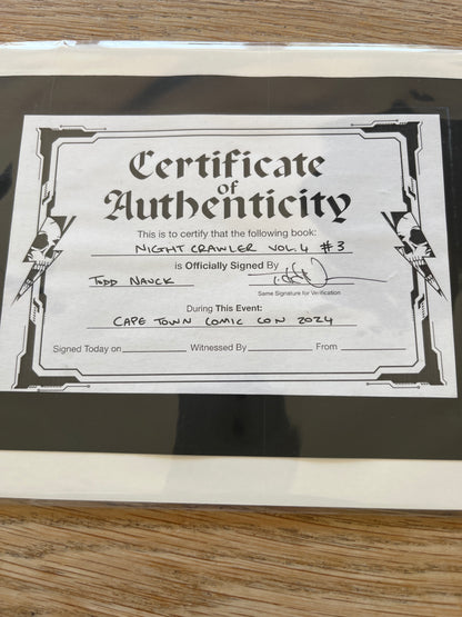 Nightcrawler #3 signed by Todd Nauck