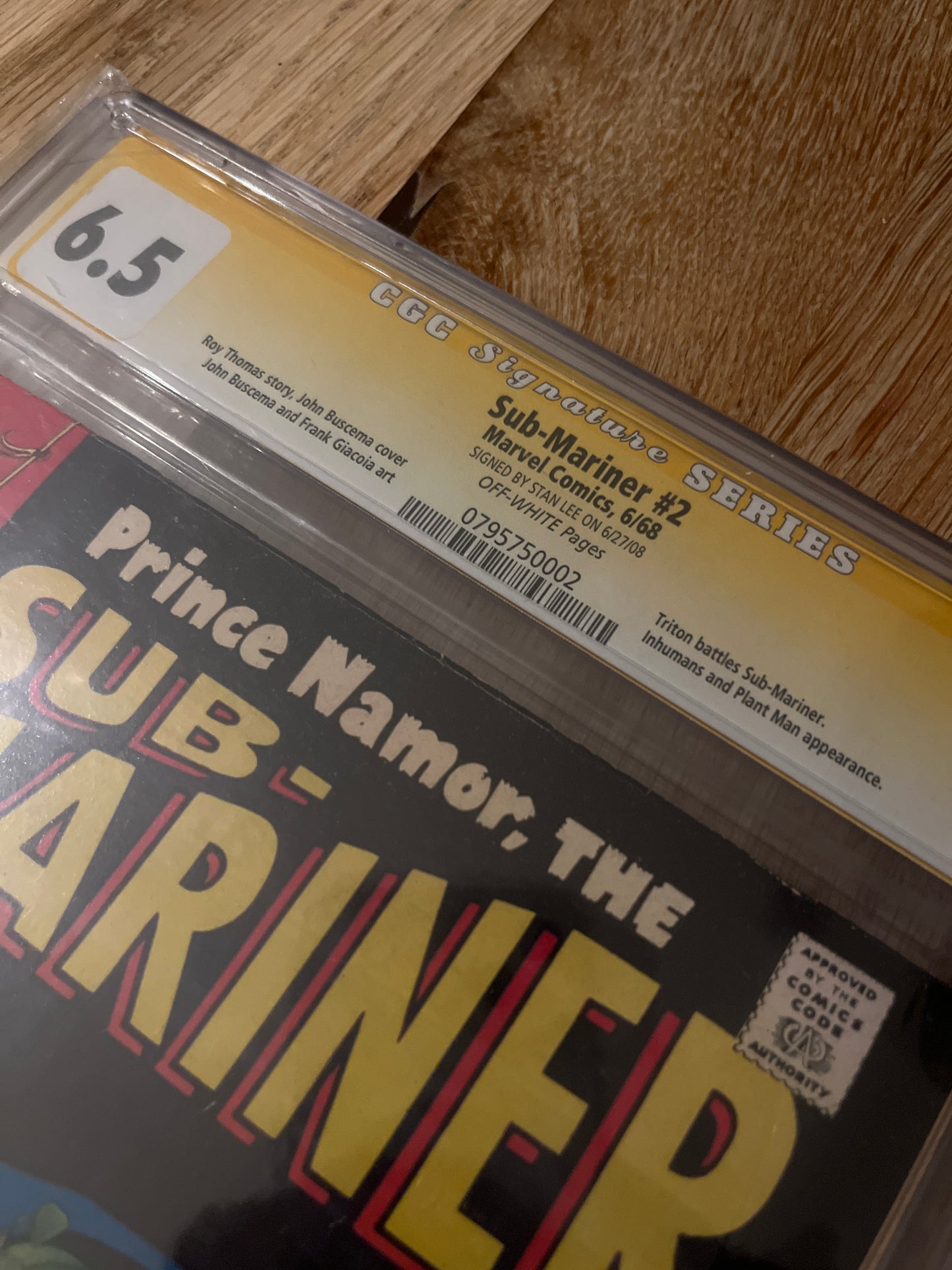 Sub-Mariner #2 CGC 6.5 (Signed by Stan Lee)