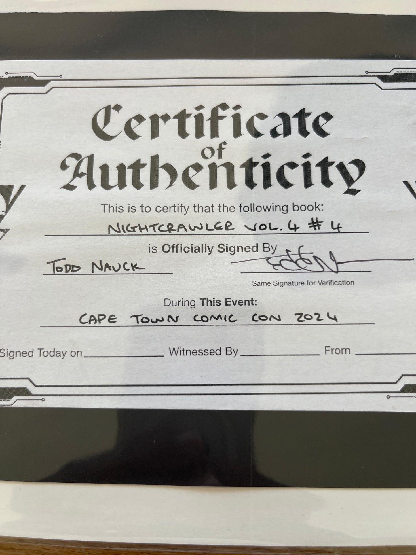 Nightcrawler #4 signed by Todd Nauck