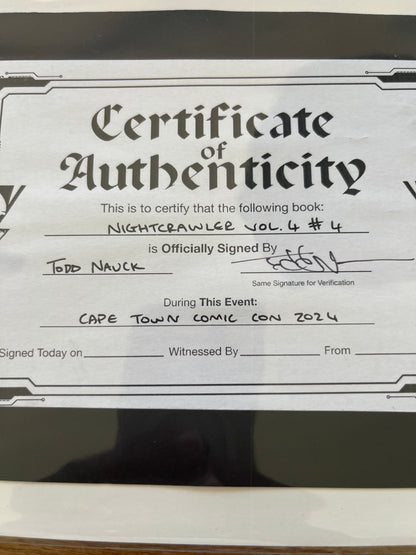 Nightcrawler #4 signed by Todd Nauck