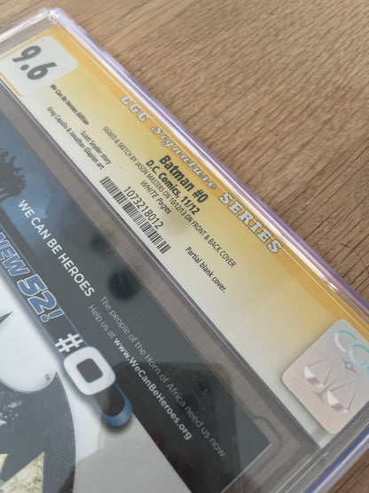 Batman #0 CGC 9.6 (Wrap around sketch and signed by Jason Masters)