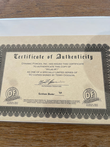 Atlas #1 signed by Terry Dodson