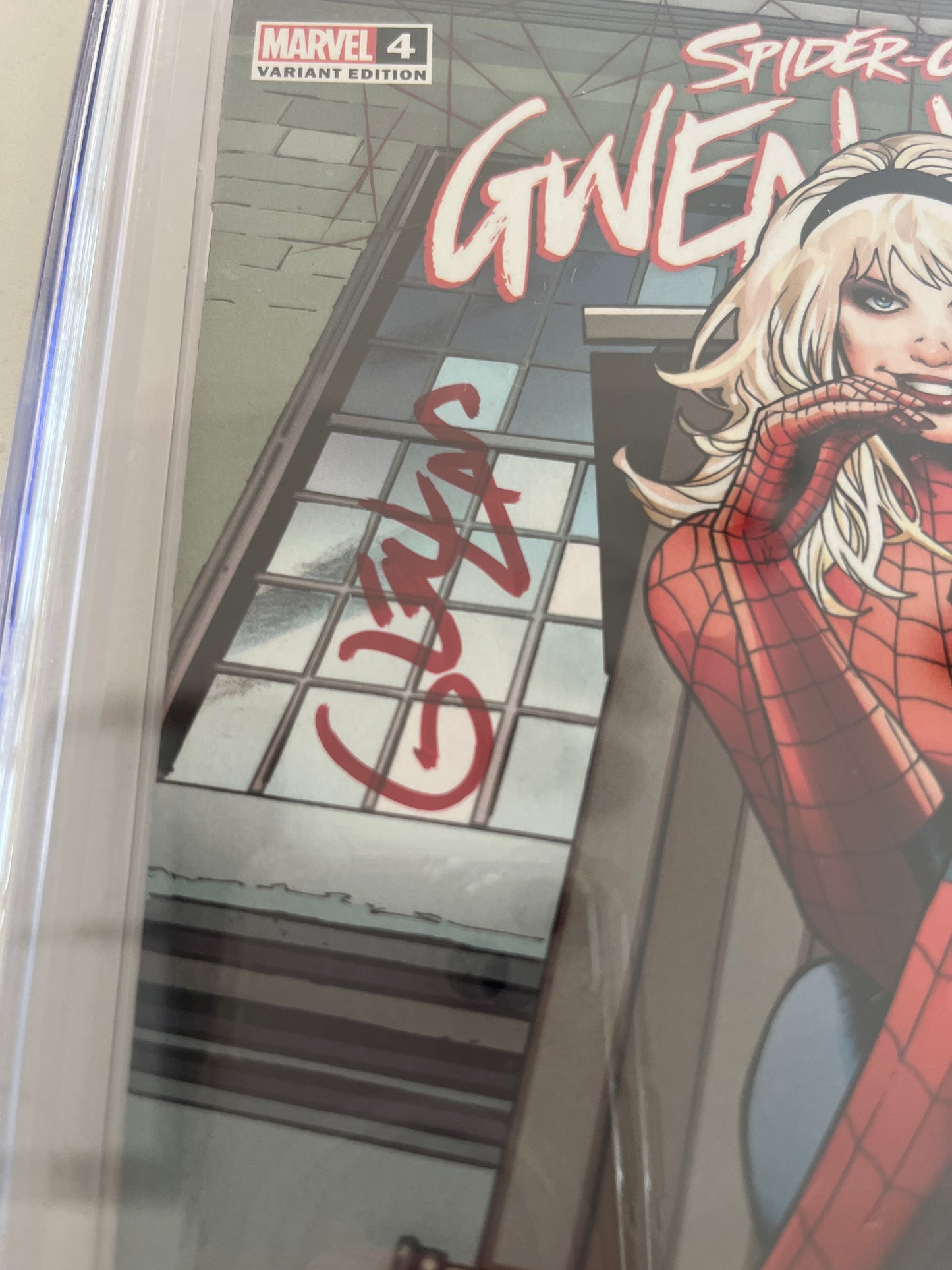 Spider-Gwen: Gwenverse #4 CGC 9.8 signed by Greg Land