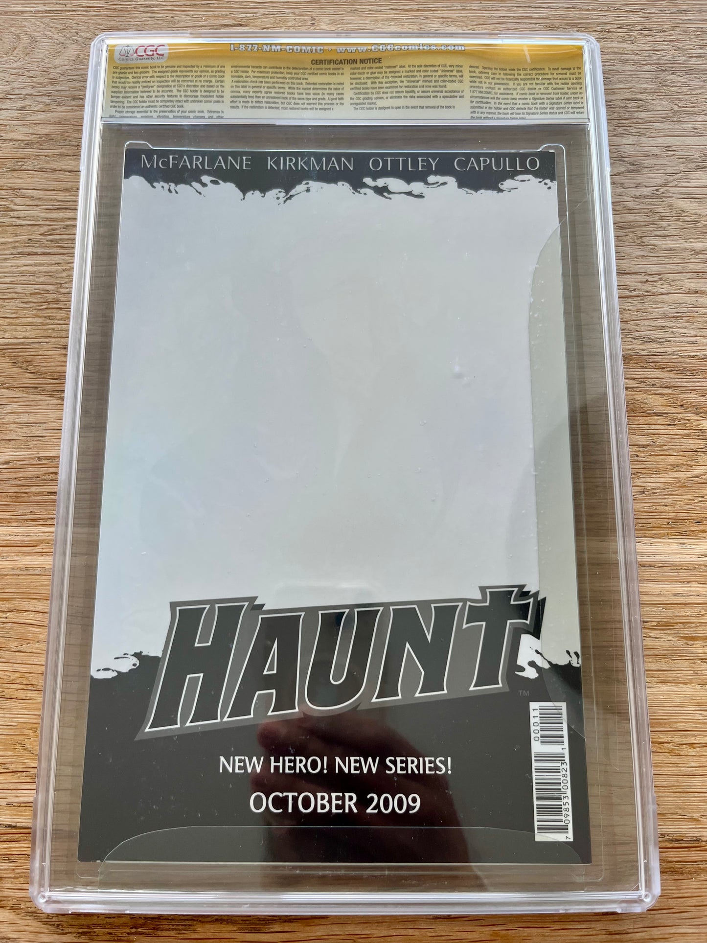 Haunt Preview CGC 9.9 (Signed by Robert Kirkman, Todd McFarlane and Ryan Ottley)