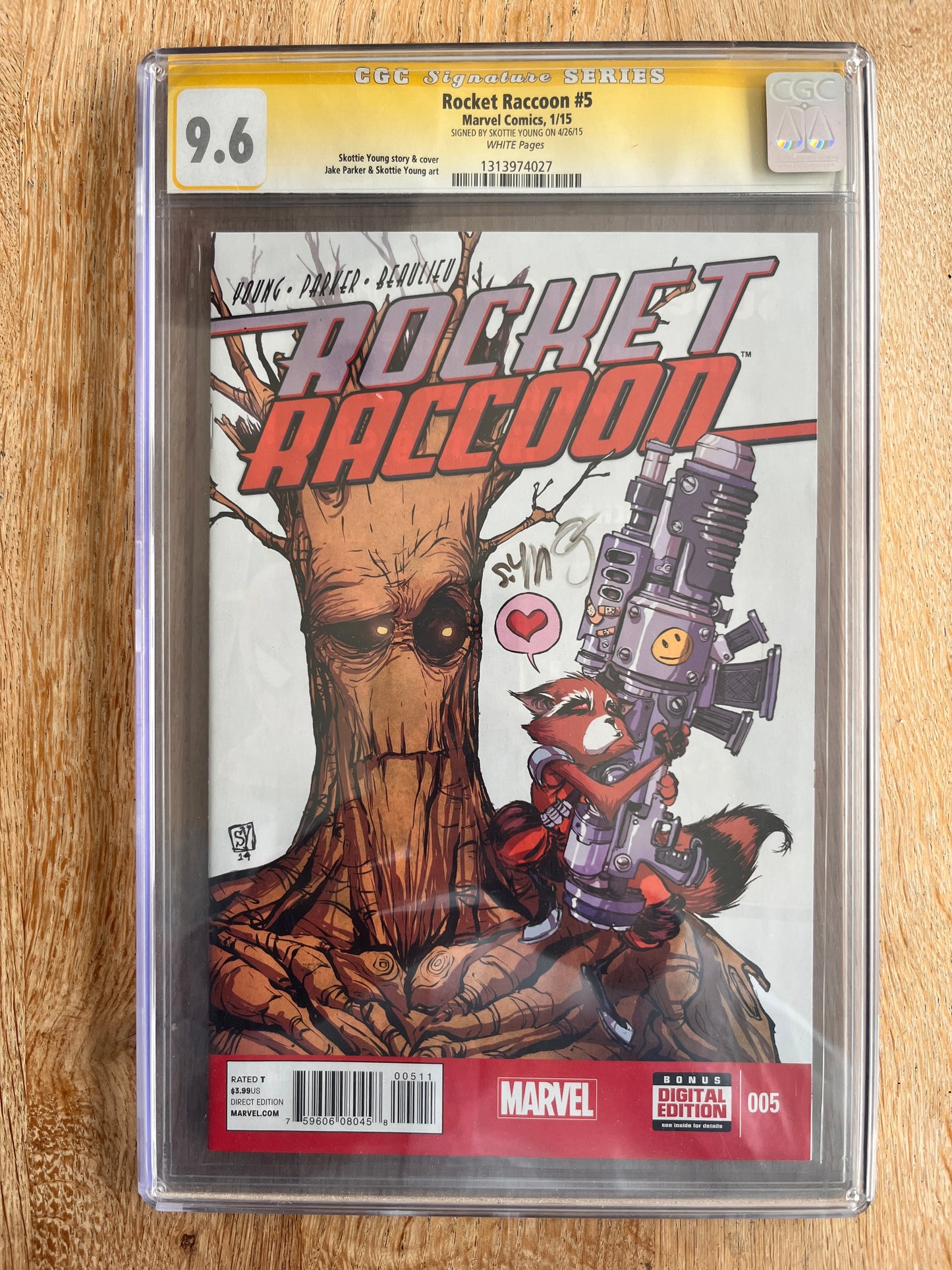 Rocket Raccoon 5 CGC 9.6 signature series signed by Skottie Young