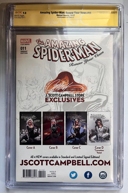 Amazing Spider-Man: Renew your Vows #11 CGC 9.8 signed by J Scott Campbell